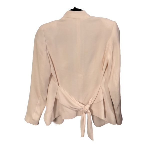 Club Monaco Women’s Tie Back White Blazer Collarless Size 0 - Picture 2 of 11